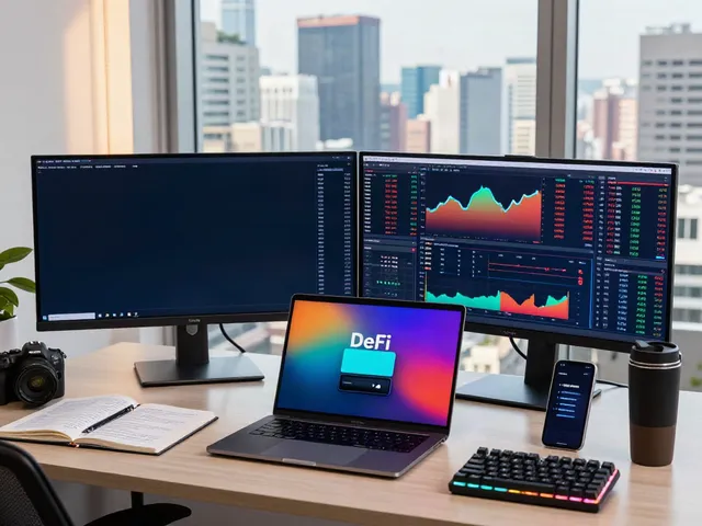 HK stock market data feed displayed on trading monitors in a modern office.