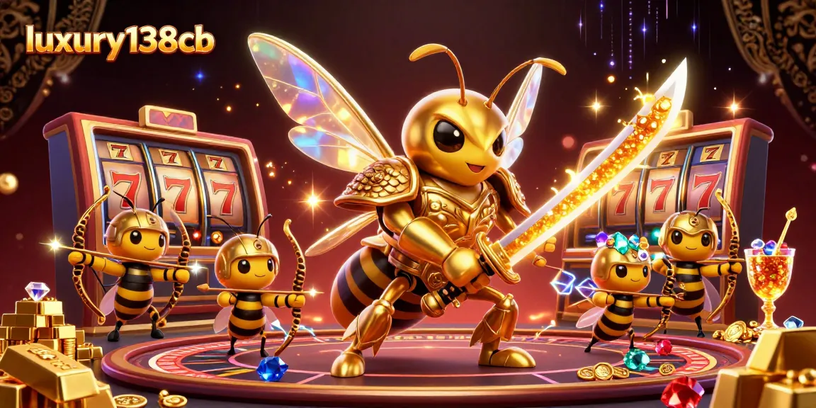 Engage in thrilling slots with luxury138cb's unique samurai-themed casino illustration.