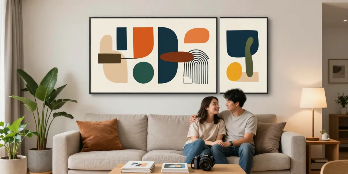 Moderne Wandbilder bringen Leben in stilvolle Wohnräume.