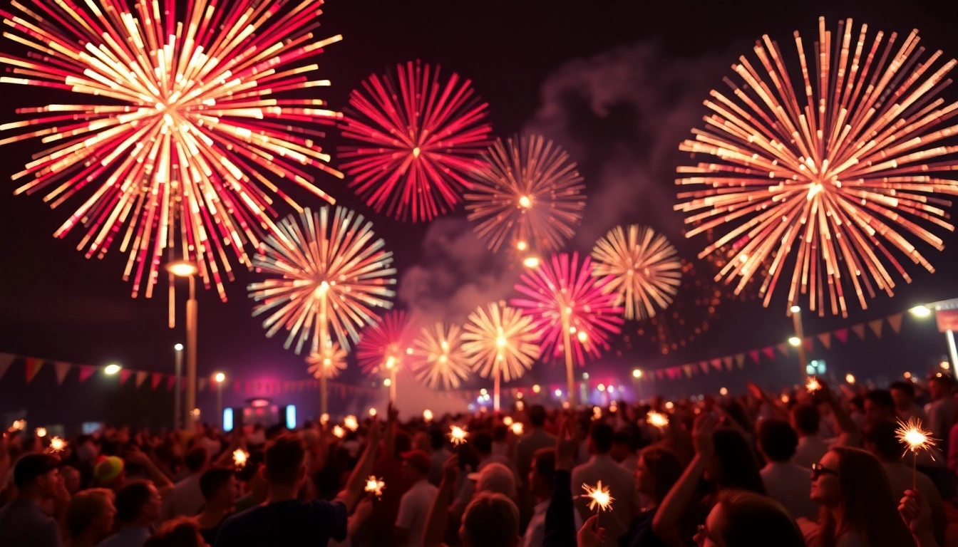 Experience stunning fireworks for sale lighting up the night sky during vibrant celebrations.
