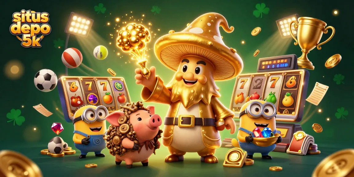 Menangkan pengalaman bermain di situs depo 5k dengan magician jamur emas dan harta karun.