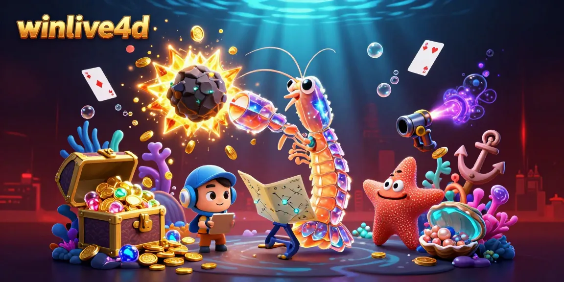 Winlive4d unleashes exciting adventures in a vibrant underwater casino scene filled with treasures and gaming elements.