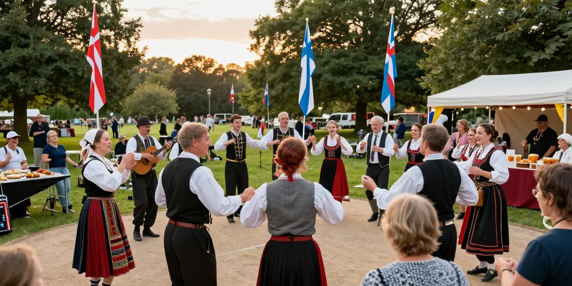 we88 PGSLOT cultural celebration with Breton artists and community enjoying traditional music and food in a vibrant setting.