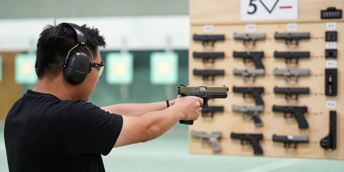 Practice precision shooting with premium aftermarket slides from https://precisionglockslides.com in a dynamic range setting.