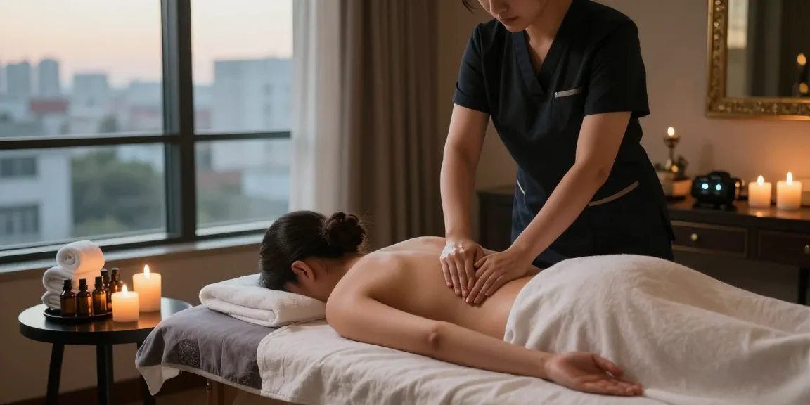 Experience 종로출장안마 with professional massage therapy in a serene hotel room.