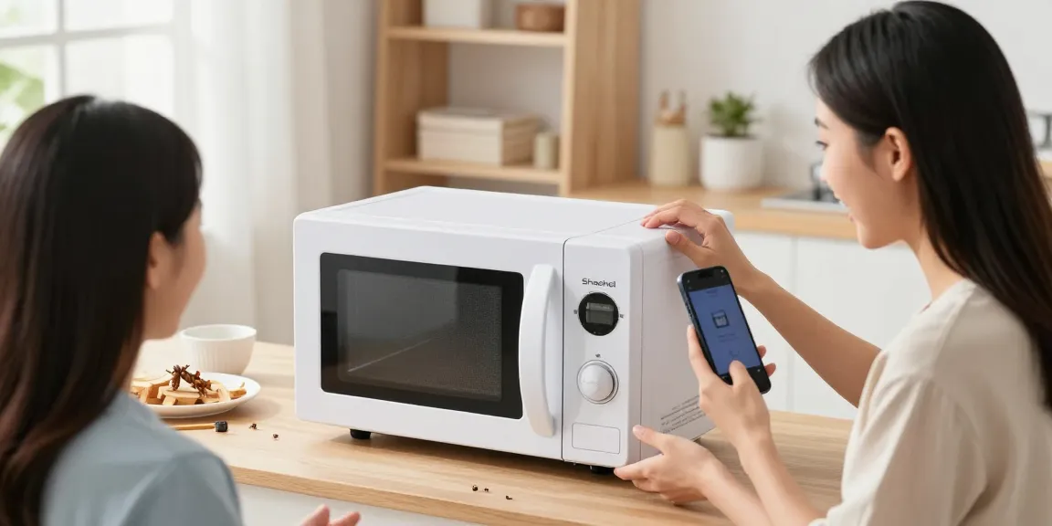 Shashel product unboxing scene showing premium packaging and quality microwave technology for online shoppers seeking effective solutions.
