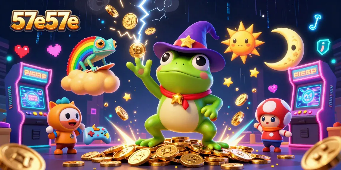 Atraia sorte com 57e57e neste cassino digital, com um sapo mágico e moedas douradas.