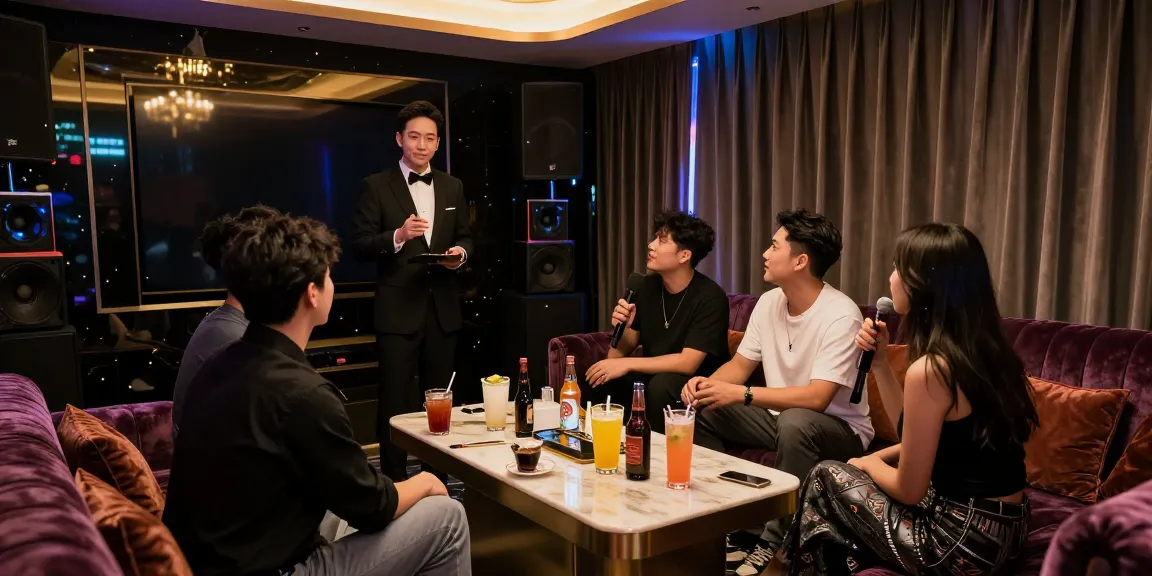 강남쩜오 고급 노래방에서 프리미엄 음료와 함께 즐기는 파티 분위기.