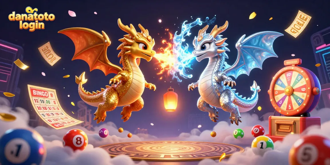 Experience the thrill of danatoto login with colorful lottery elements and dynamic dragons!