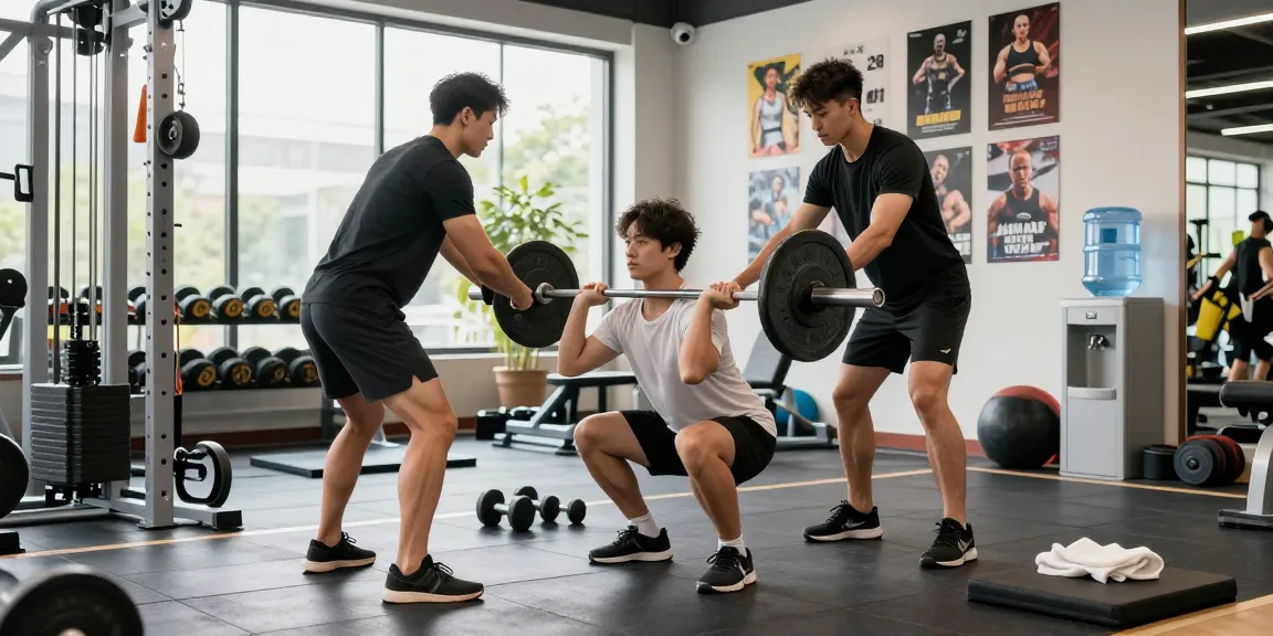 Fitness-Training im Steroidshop mit starken Sportlern und motivierender Umgebung