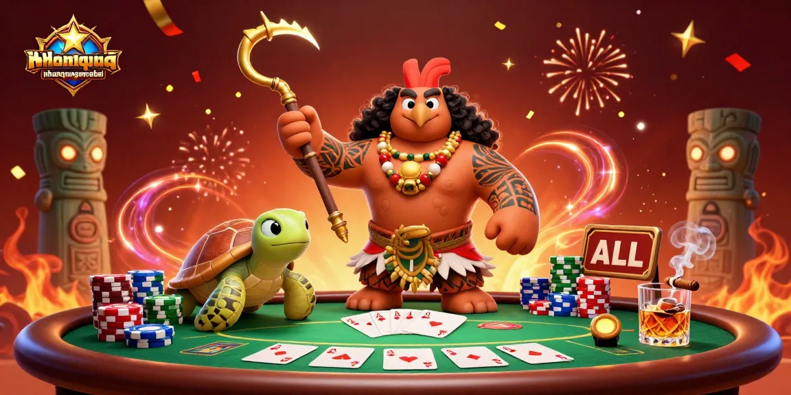 Engage with nhanquagamebai's strategic poker gameplay featuring vibrant characters and dynamic casino elements.