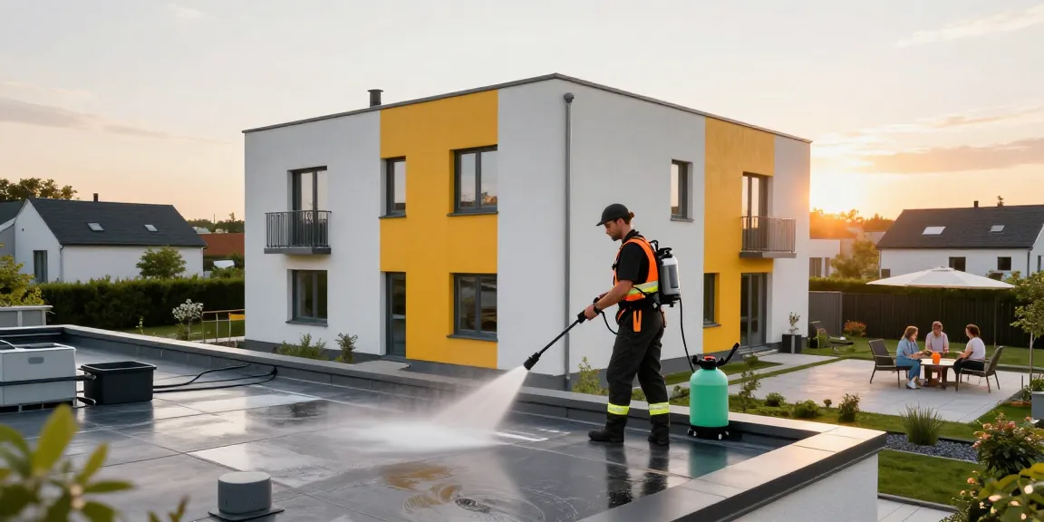Professionelle Reinigung Ehringshausen der Fassade mit umweltschonenden Mitteln und einem erfahrenen Team, das die Außenflächen aufbereitet.