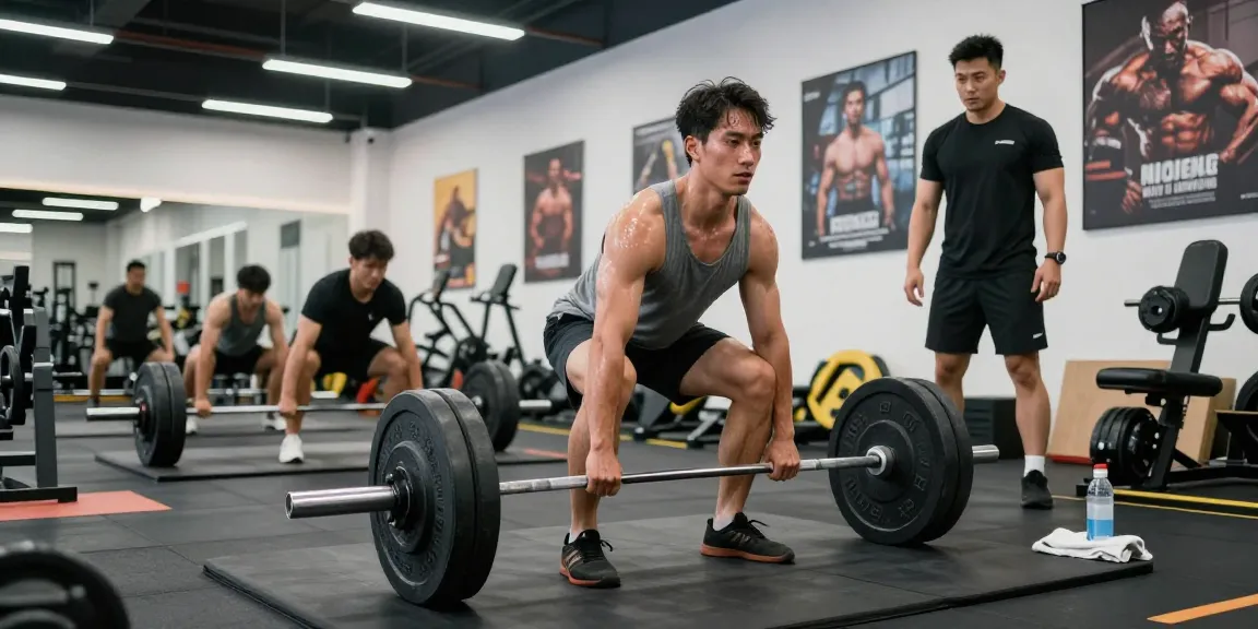 Anabolika Shop Deutschland: Bodybuilder trainiert intensiv im Fitnessstudio.