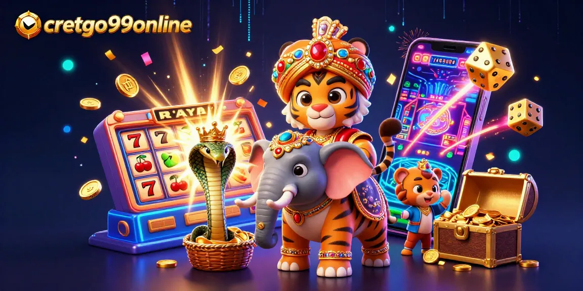 Engage with exciting games at cretgo99online, featuring vibrant 3D casino characters and dynamic slot elements.