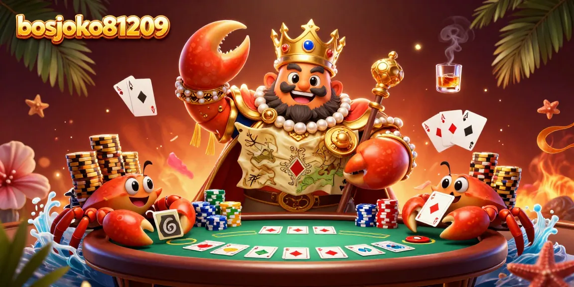Menangkan hadiah di bosjoko81209 dengan simbol keberuntungan dan tumpukan chip emas.