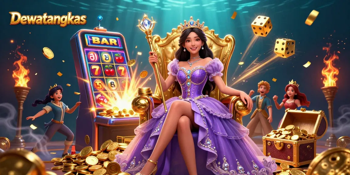 Dewatangkas celebrates casino gaming with a regal scene featuring a beautiful Asian princess and vivid slot elements.
