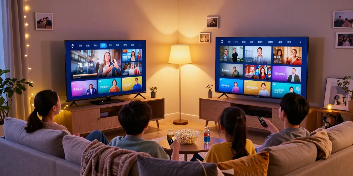 Découvrez la TV comme jamais auparavant avec un abonnement IPTV dans un salon chaleureux.