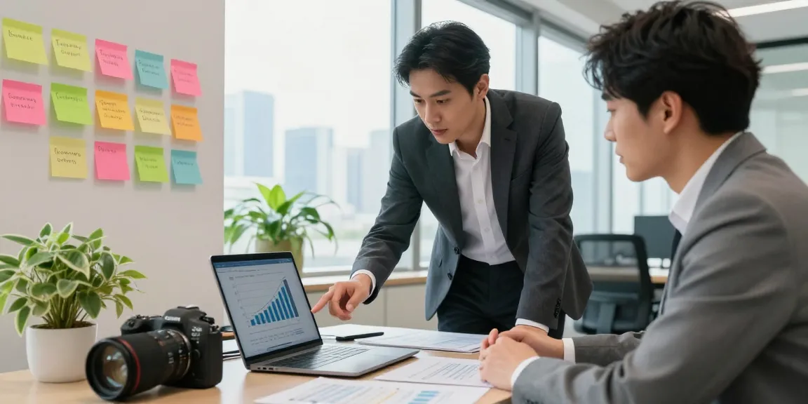 A business professional discussing change of tenancy business energy in a modern office setting.