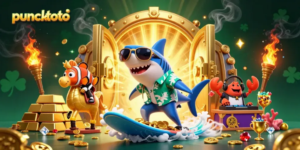 Menangkan permainan puncaktoto dengan ilustrasi 3D meriah yang menampilkan karakter unik dan elemen keberuntungan.