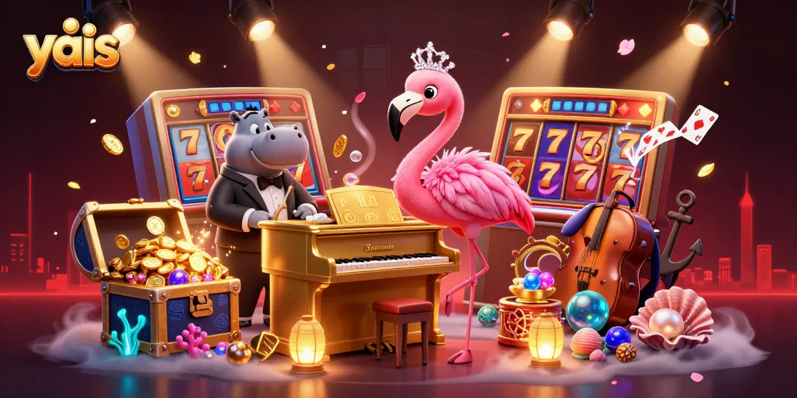 Experience the vibrant casino atmosphere with yais, vibrant characters, and dynamic slot game elements.