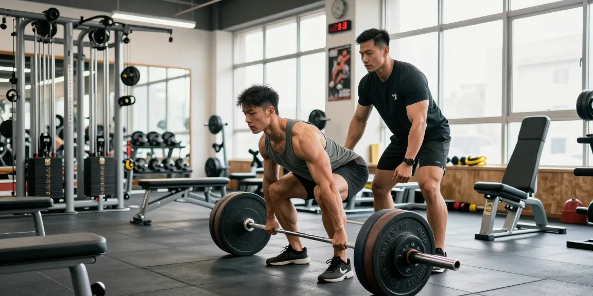 Bodybuilder in a Steroid Shop gym training, showcasing strength and dedication.