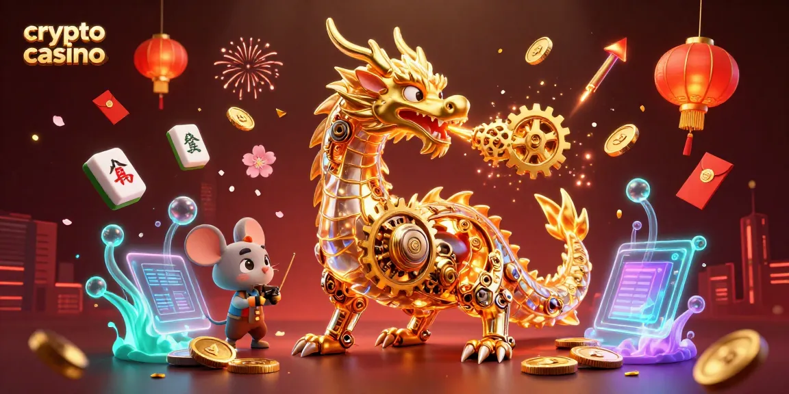 Découvrez un casino crypto dynamique avec des éléments lumineux et une ambiance captivante.