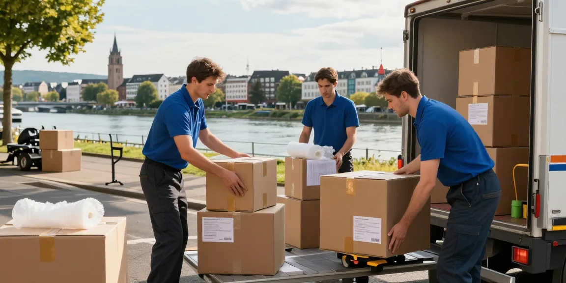 Umzugsunternehmen Ludwigshafen beim professionellen Umzug von Haushaltsgegenständen in die Stadt.