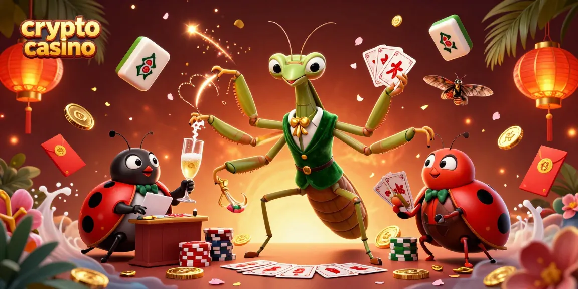 Profitez des jeux de casino crypto, avec une illustration dynamique mettant en scène un crypto casino en action.