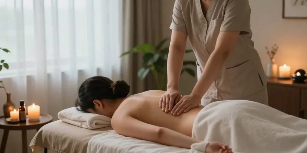 Experience the tranquility of 성남출장마사지 in a calming home therapy setting