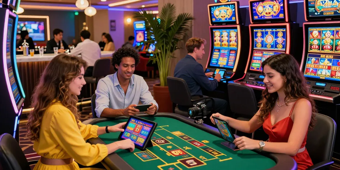 Diverse players enjoying games at a credit card casino, highlighting the excitement of https://maic.org.uk in a vibrant setting.