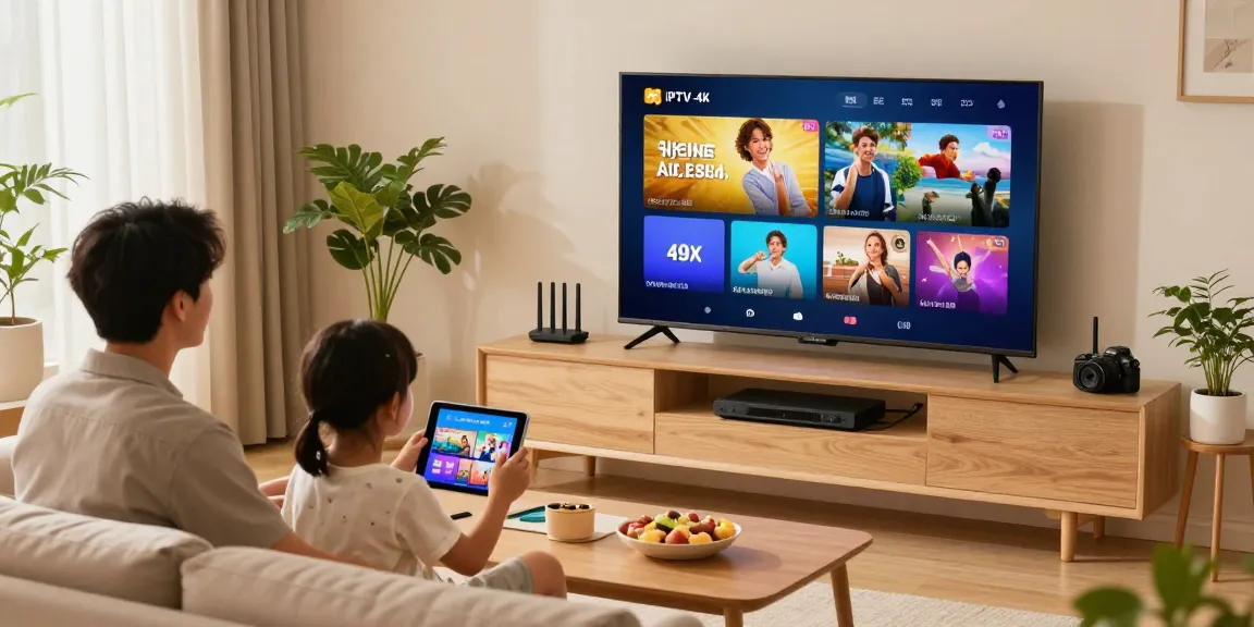 Expérience de streaming avec Atlas pro ontv en 4K dans un salon familial.