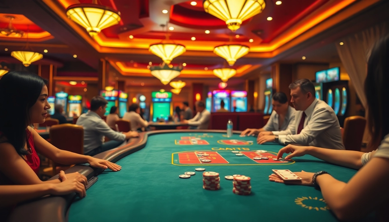 Experience the thrill of a non gamstop casino with lively gaming tables and engaged players.