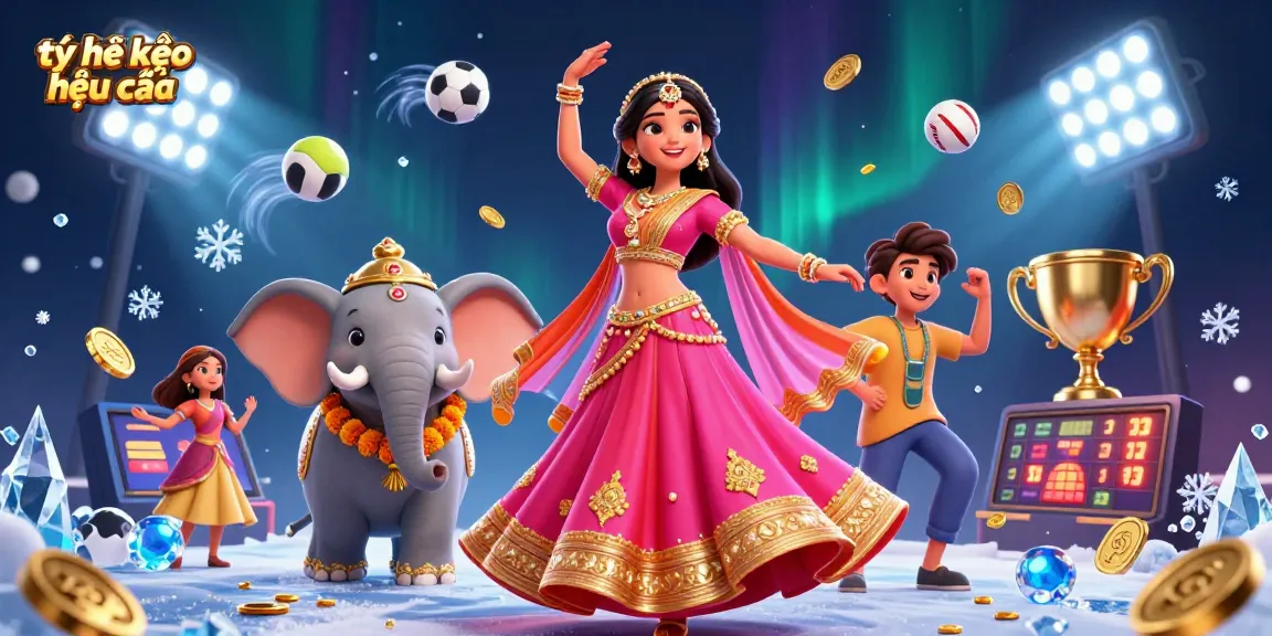 Engage with tỷ lệ kèo nhà cái through dynamic sports betting elements and vibrant action-packed illustration.