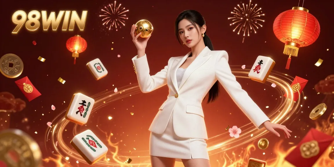 Engage with thrilling gameplay at 98WIN featuring a stunning Asian woman in a casino setting.