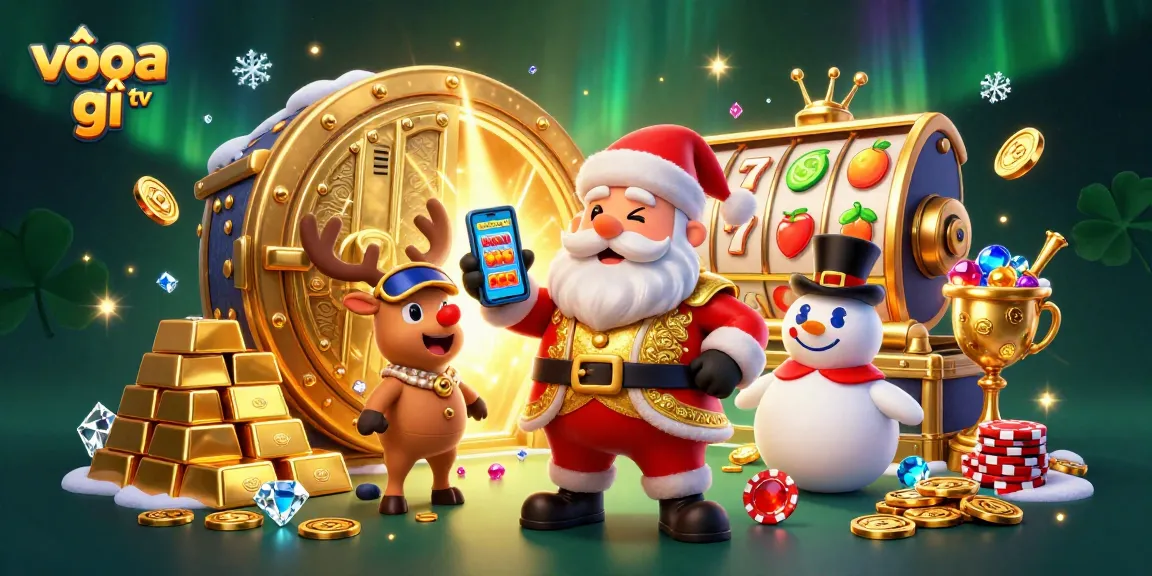 Experience the thrill of jackpot slots with vào lưới tv's festive casino scene filled with excitement and rich details.