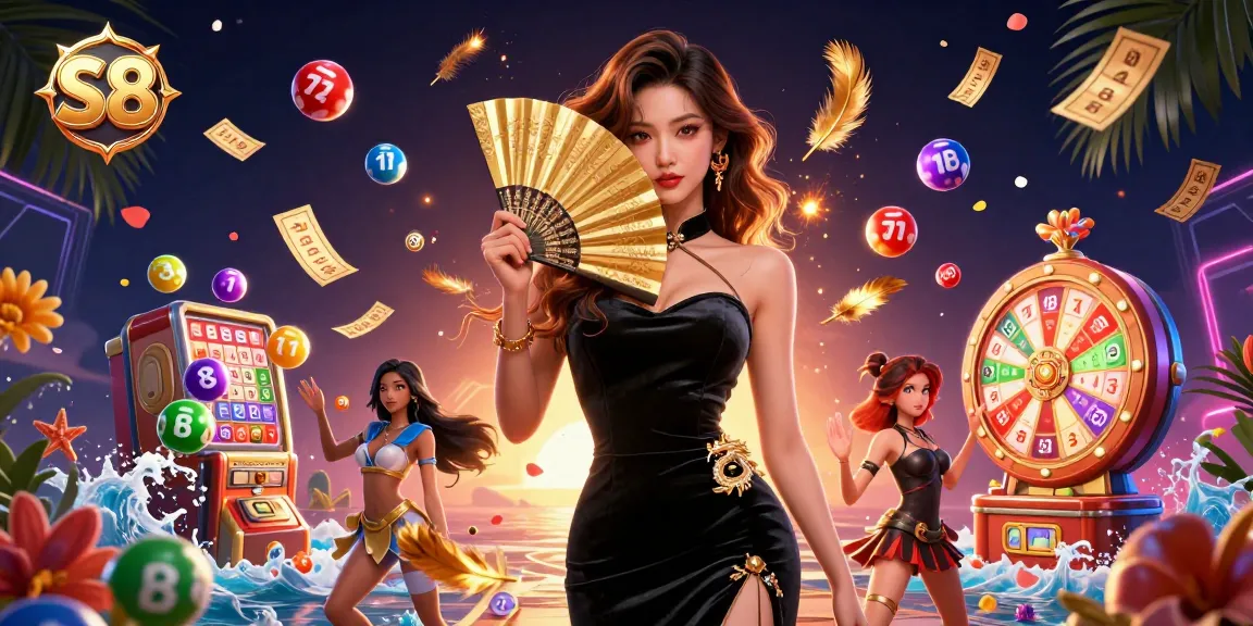 S8 offers engaging lottery action with colorful bouncing lottery balls and dynamic gaming elements.