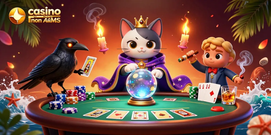 Unisciti all'emozione dei casinò online non AAMS con elementi di poker vivaci e personaggi mistici.