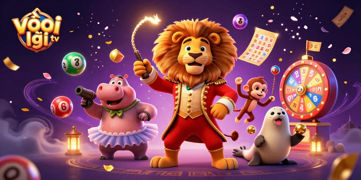 Engage with the vibrant scene at vào lưới tv where 3D circus characters celebrate exciting gambling elements, creating a festive gambling atmosphere.