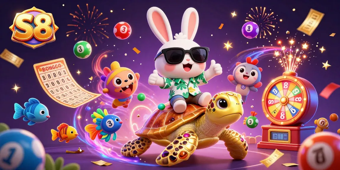Experience S8's exciting rewards with a vibrant illustration of lucky casino gaming moments.