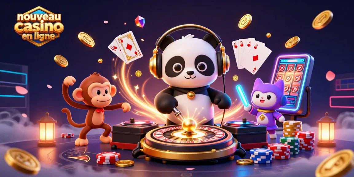 Profitez des aventures des nouveaux casinos en ligne avec un DJ panda, un singe breakdance et un chat raveur.