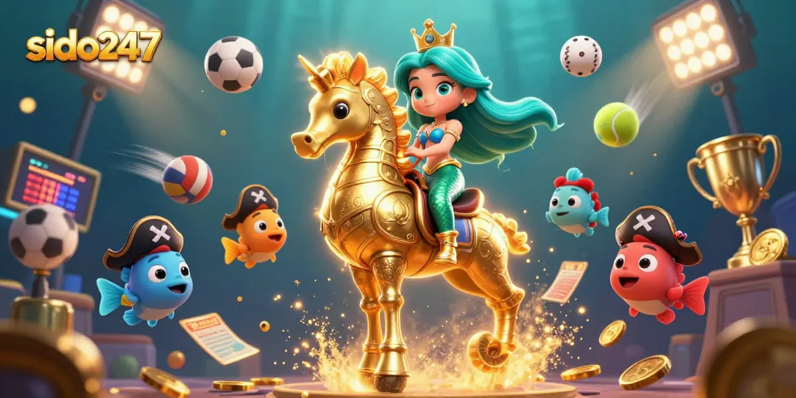 Engage in thrilling gameplay with sido247, featuring a mermaid princess and casino-themed elements.