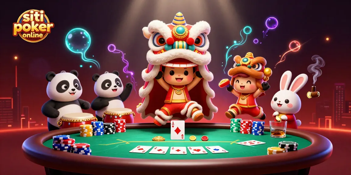 Gioca nei migliori siti poker online con tavoli verdi e personaggi festivi.