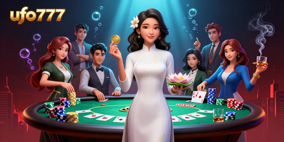 Engage with ufo777's vibrant online casino scene showcasing poker excitement and elegant visuals.