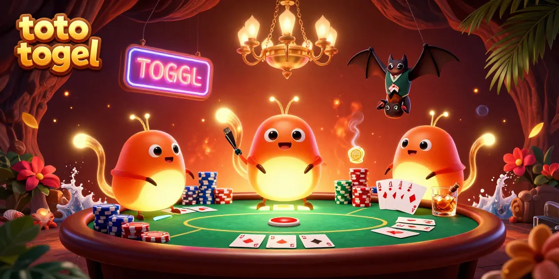 Bermain toto togel dengan suasana kasino cerah di bawah cahaya kunang-kunang.