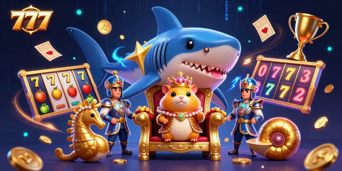 Experience thrilling 777 jackpots with the golden hamster king and exciting slot game elements.