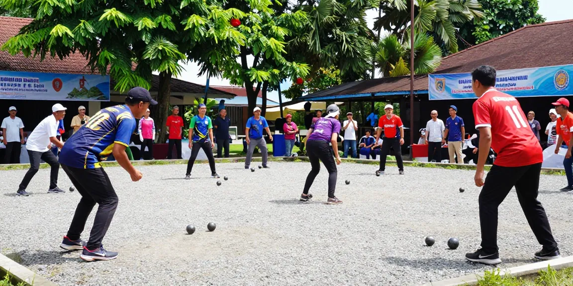 Turnamen petanque di Banjarmasin, acara fopikotabanjarma.org yang meriah dengan pemain dan penonton antusias.