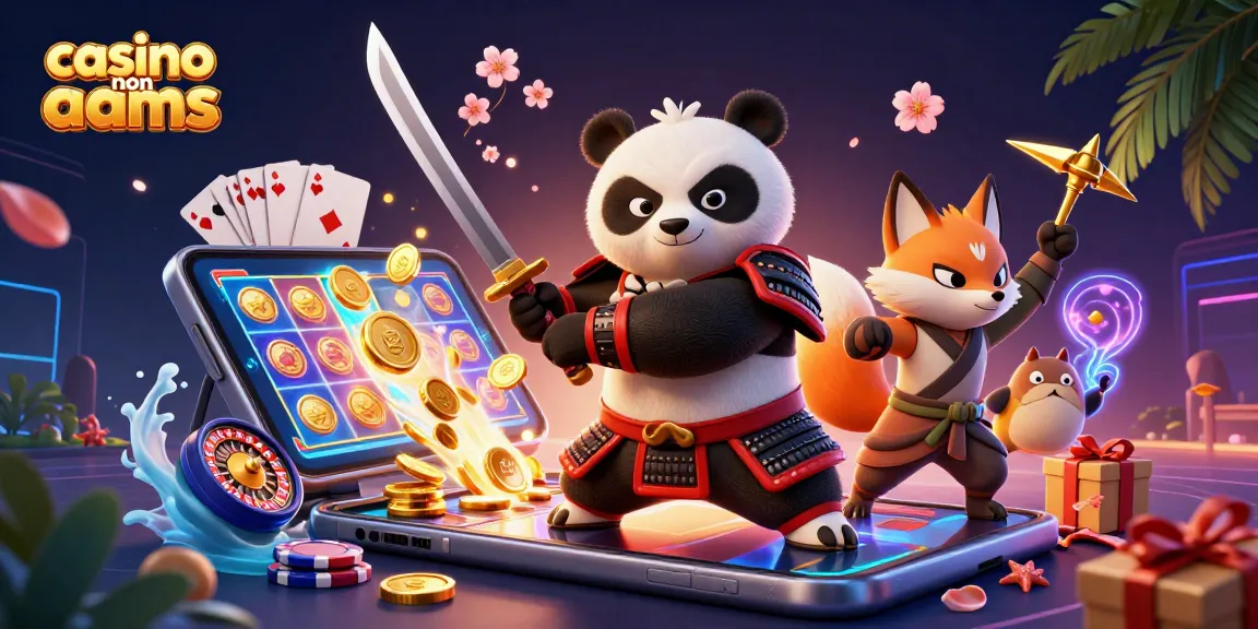 Esplora il mondo dei casino non AAMS con un panda samurai e una volpe ninja nei giochi dal vivo!