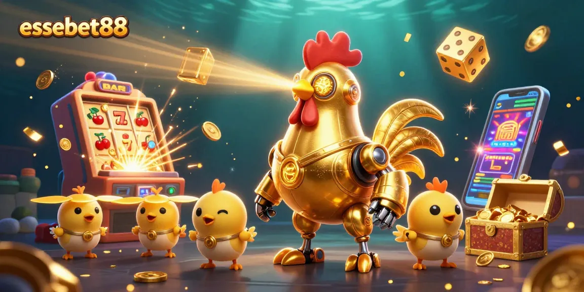 Experience the thrill of online gaming at essebet88 with a vibrant jackpot celebration illustration.