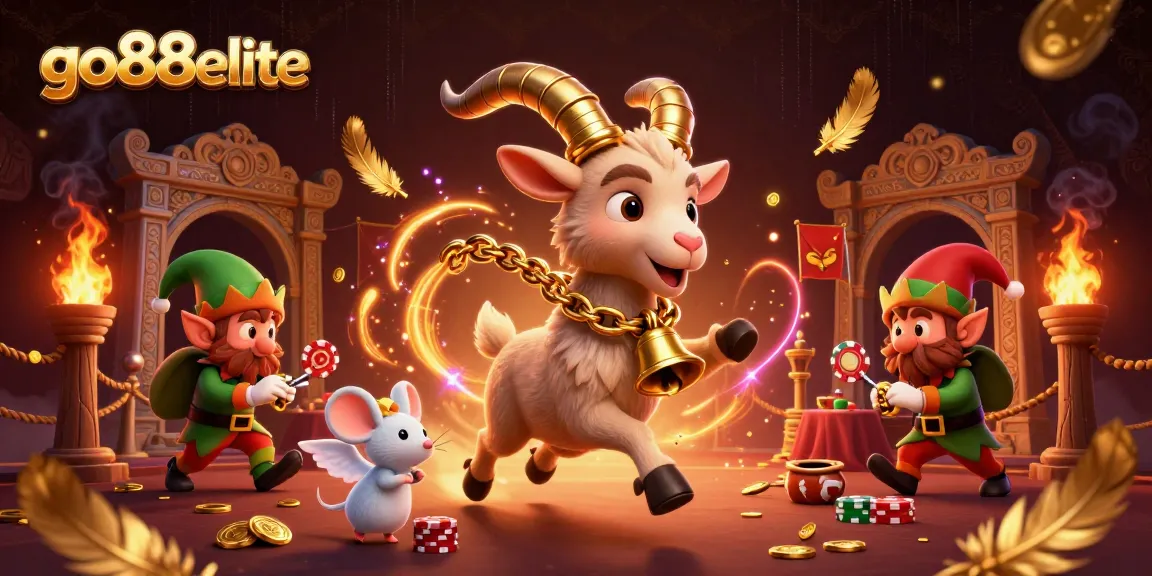go88elite brings excitement alive in this dynamic 3D casino scene with unique characters and vibrant elements.