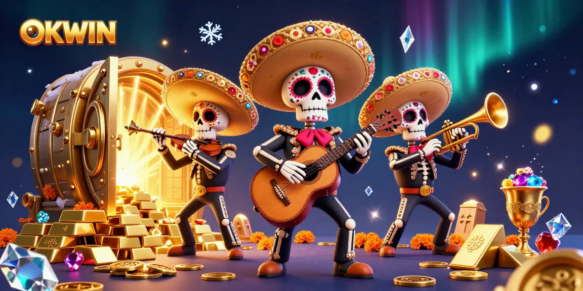 Experience thrilling gameplay at OKWIN with vibrant mariachi characters and treasures.